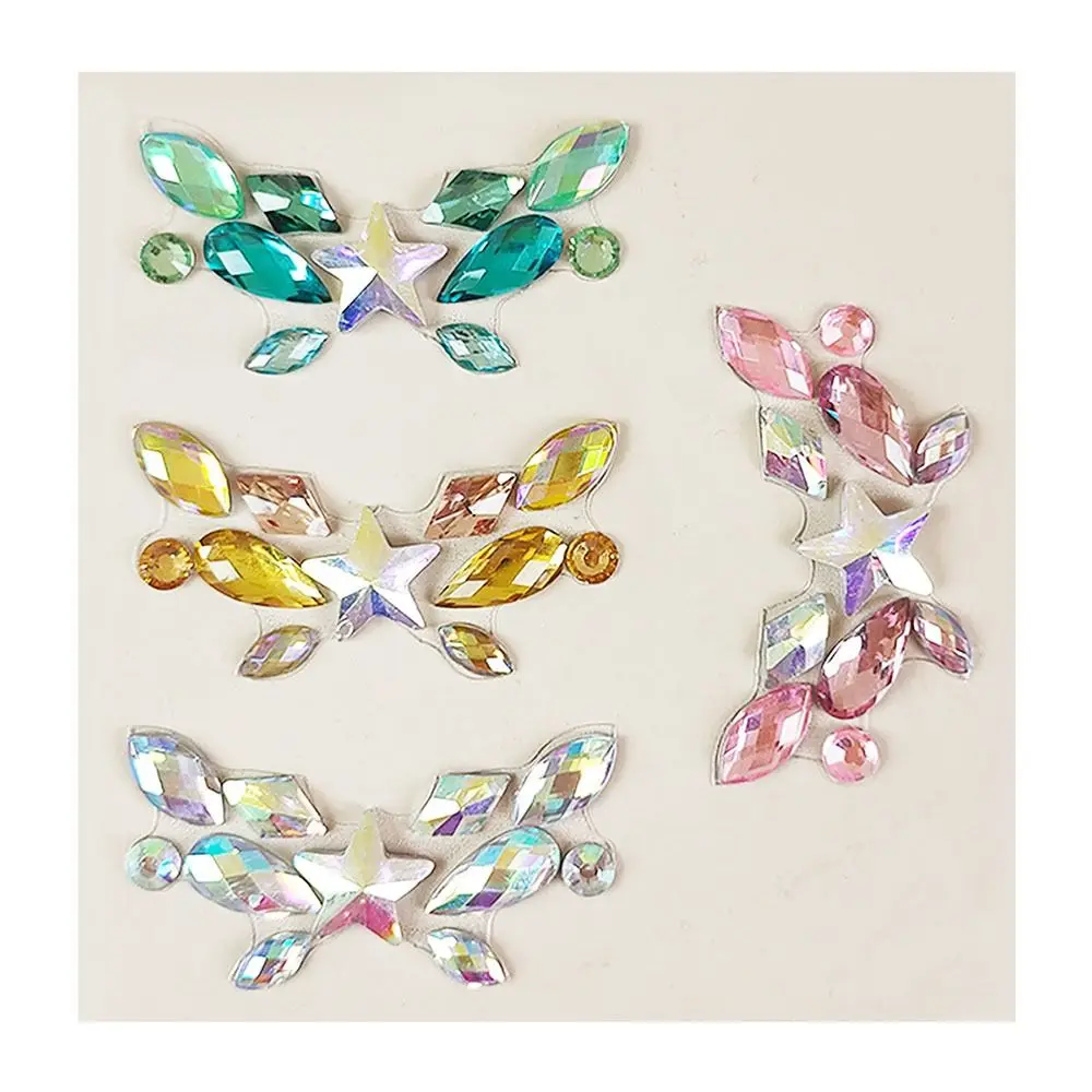 

Adhesive Makeup Diamond Sticker Diamond Mask 3D Crystal Rhinestone Tattoo Festival Temporary Face Stickers Women