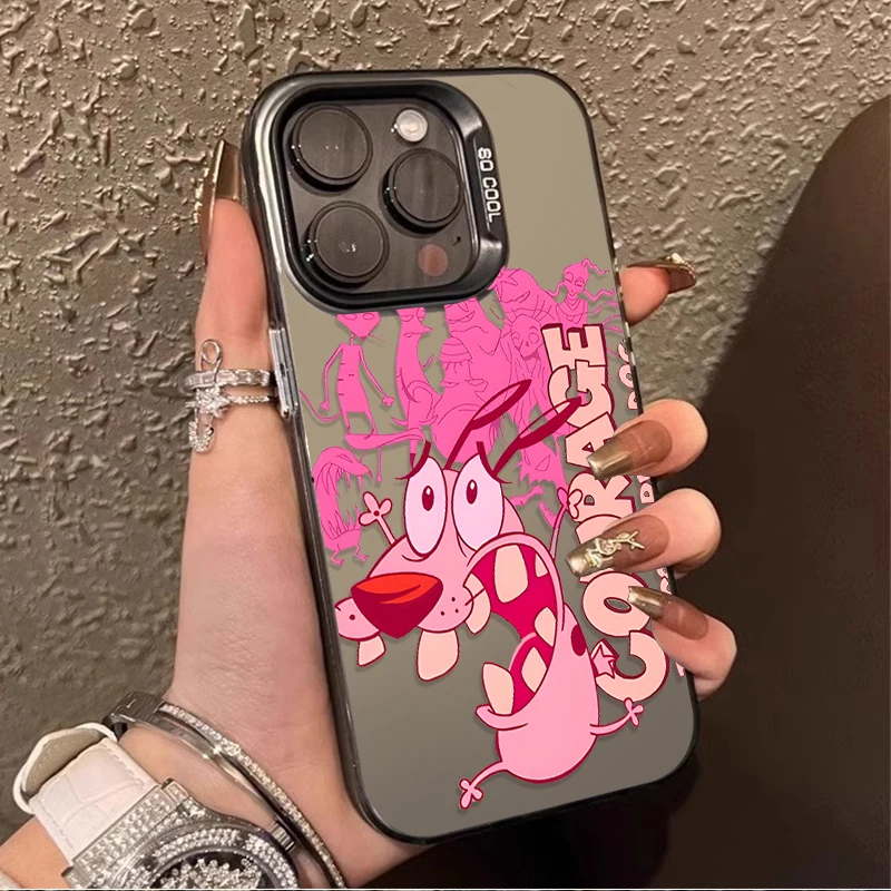 Cute Courages Cowardly Dog Matte Case for Samsung Galaxy A55 A35 A25 A15 A05 A05S 5G A13 A23 A12 A22 A32 A52 A52S A72 A51 A71 4G