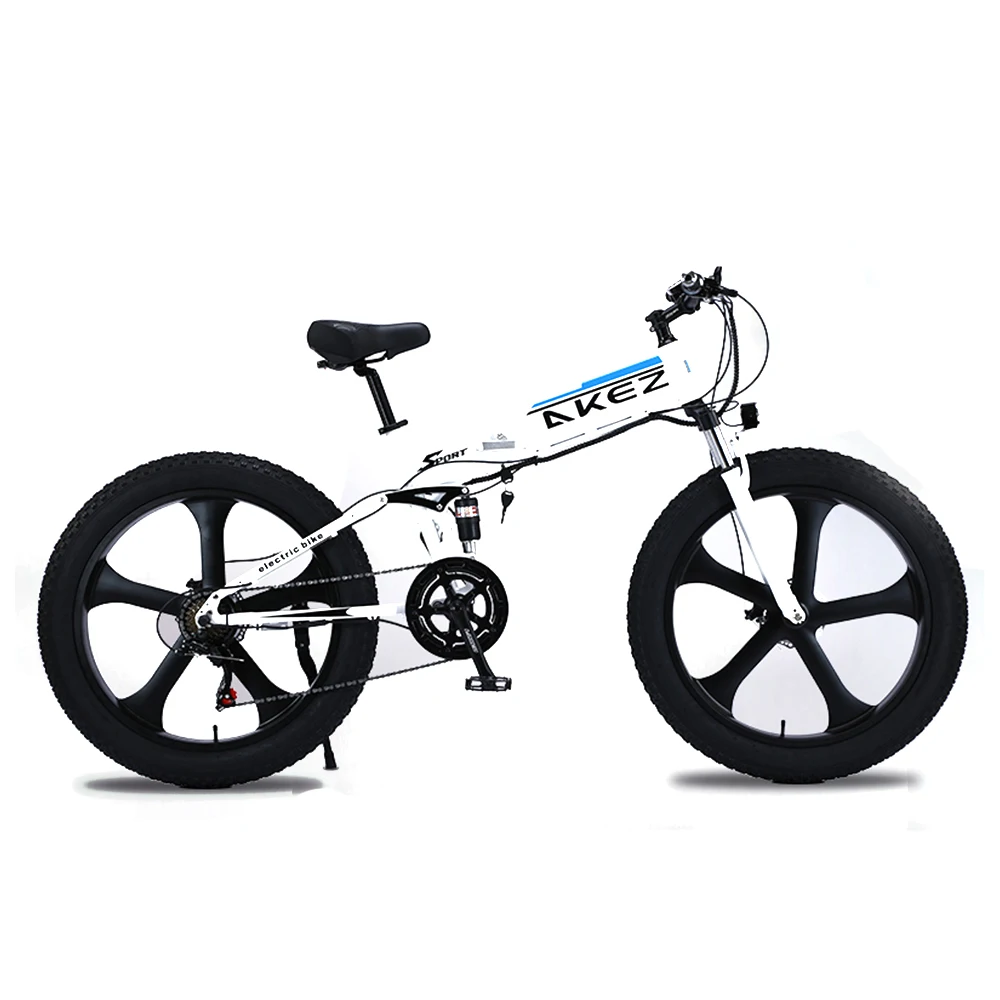 

26 Inch Foldable E Bike 1000w 48v Electric Bicycle 7 Speed Ebike Fat Tire Electric Mountain Bike