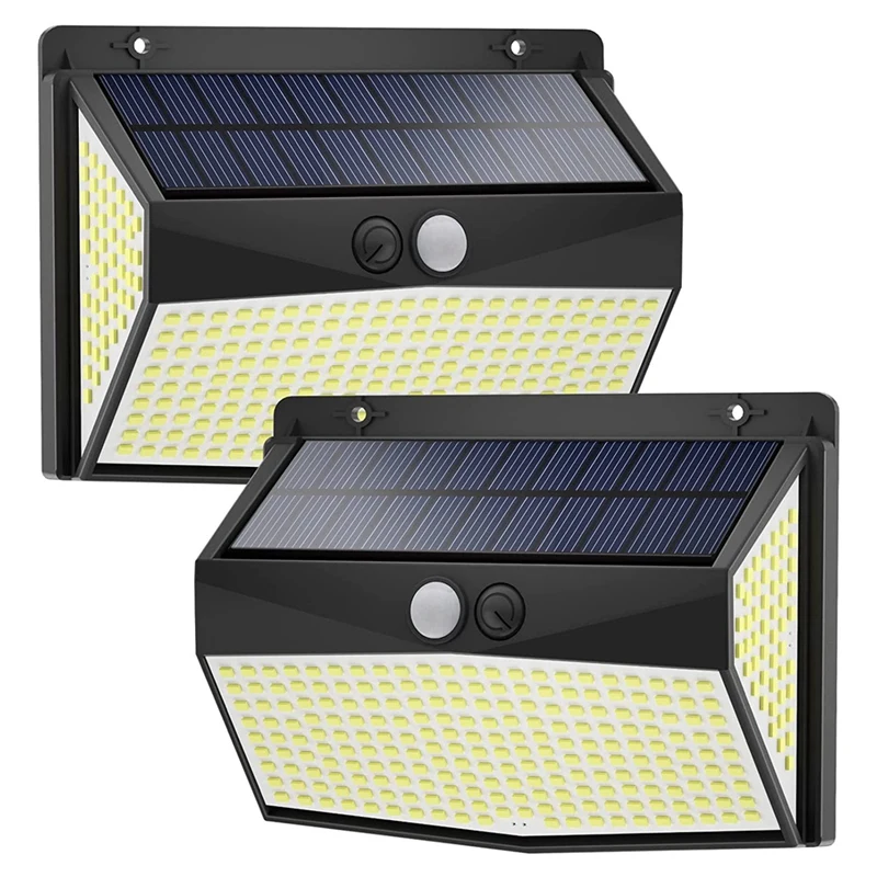 

Solar Lights Outdoor Garden, 318 LED Solar Security Lights Motion Sensor, 270º Wide Angle Lighting,Waterproof 2 Pack