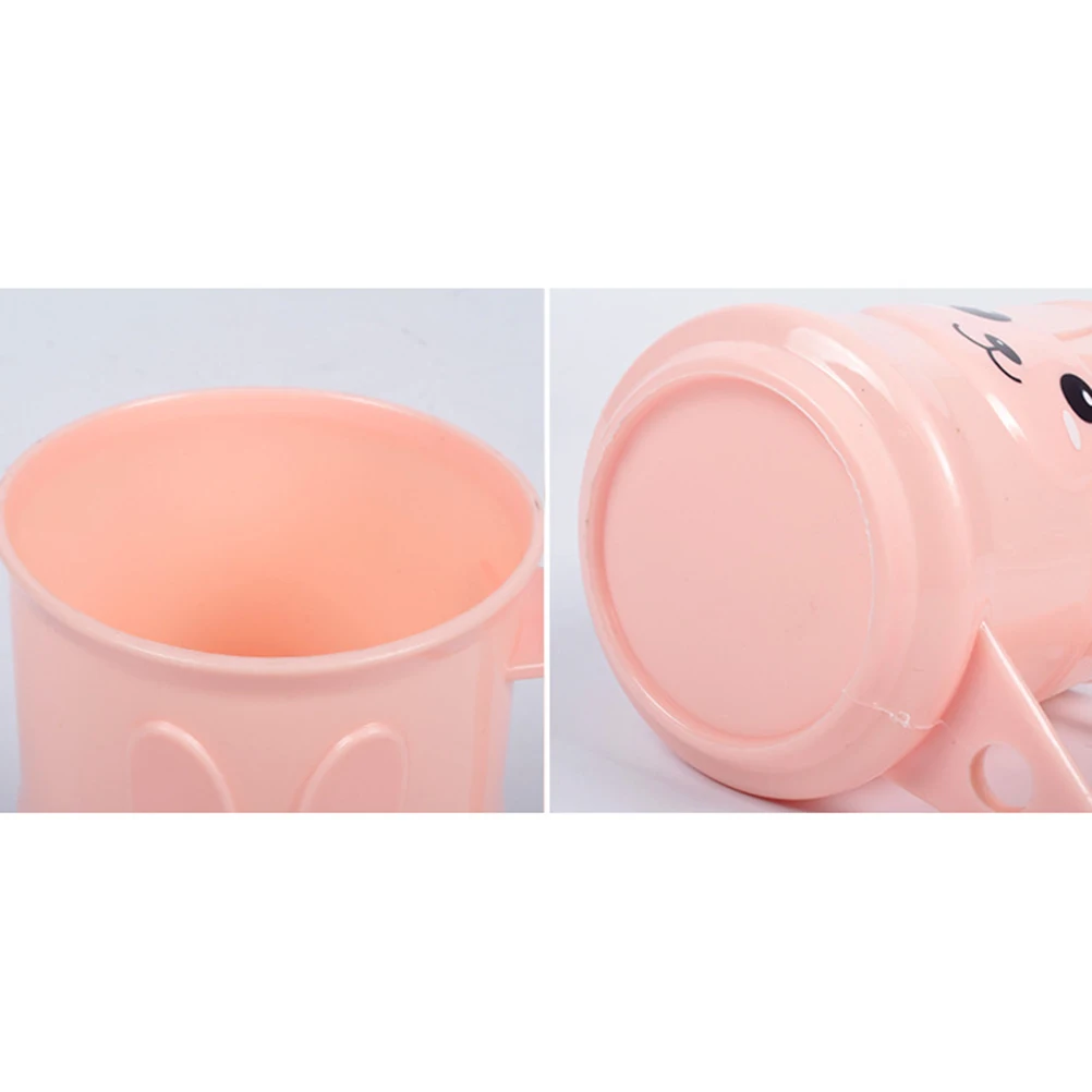 

Cartoon Rabbit Toothbrush Cup Hygiene Tumblers Holder Pink Bathroom Mug Eco Plastic Lightweight Portable Juice Tea