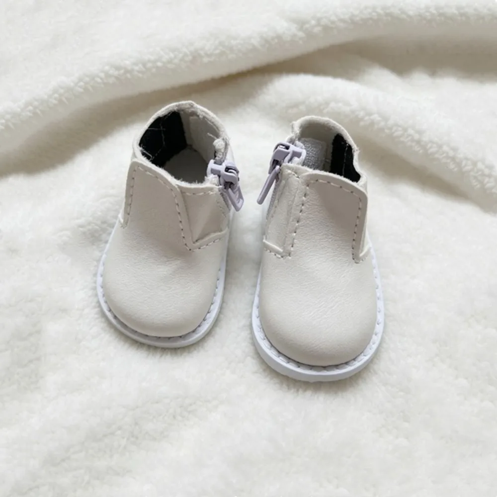 Various Style Flat Doll Shoes For 24cm Potato Doll Multi-color Lace Zipper T-strap Casual Doll Outfit Decor Small Accessory
