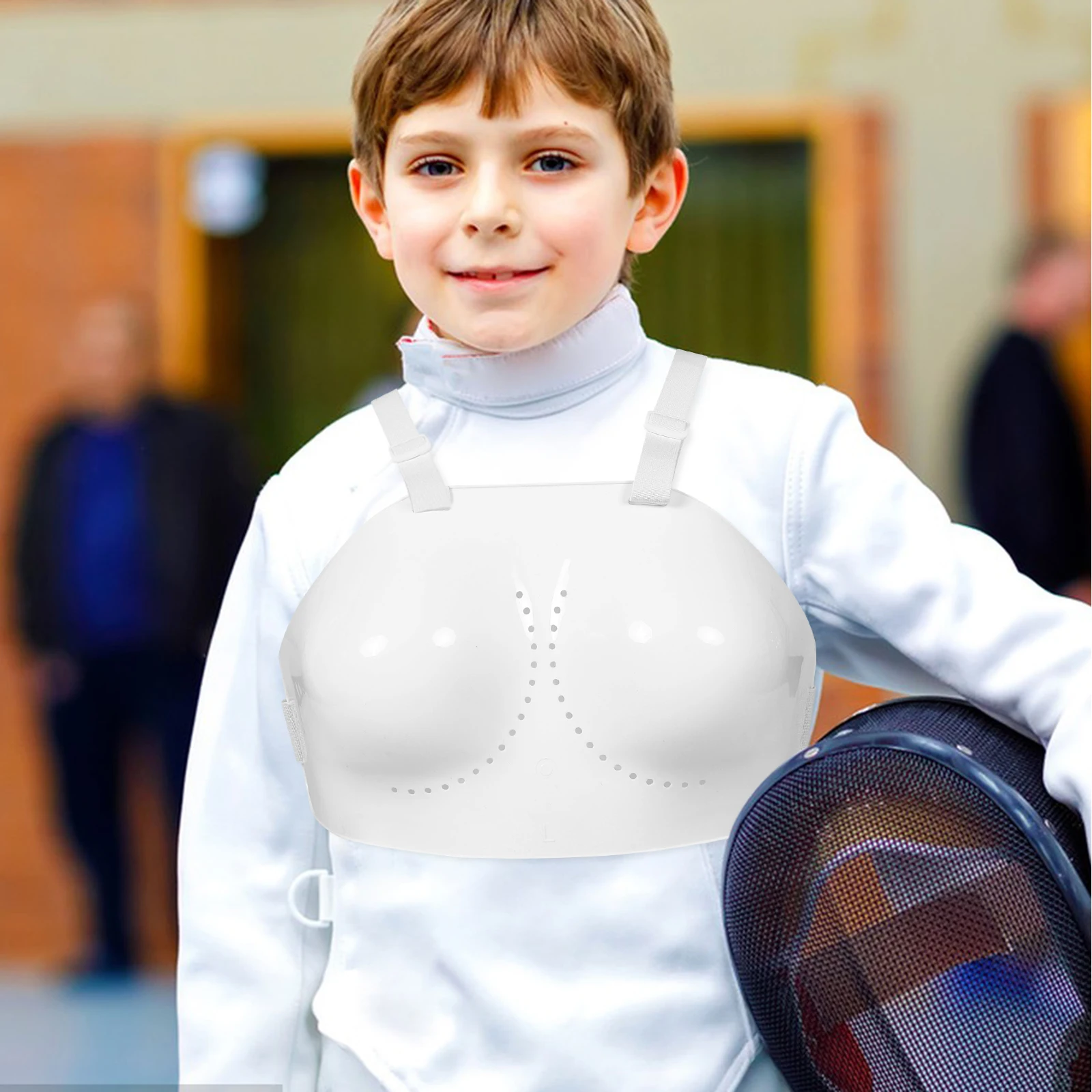 

Fencing Sport Chest Guards Pvc Lightweight Adjustable Protective Gear For Baseball Volleyball Foil All Ages Fencers Chest
