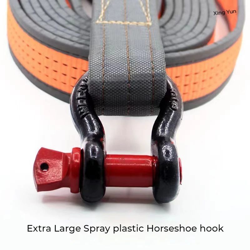 18T 4/5M Car Tow Rope Off Road Truck Trailer SUV Strape Cable U Hooks High Strength Nylon With Reflective Light Car Accessories