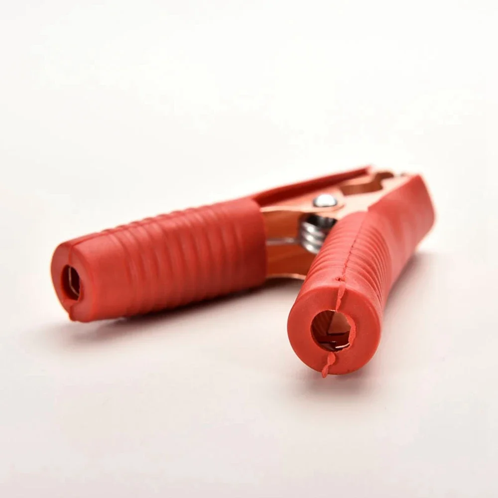 2PCS 100A Small Cable Battery Alligator Clips Hot Copper-Plated All-Inclusive Black And Red Spring Car Crocodile Clamps