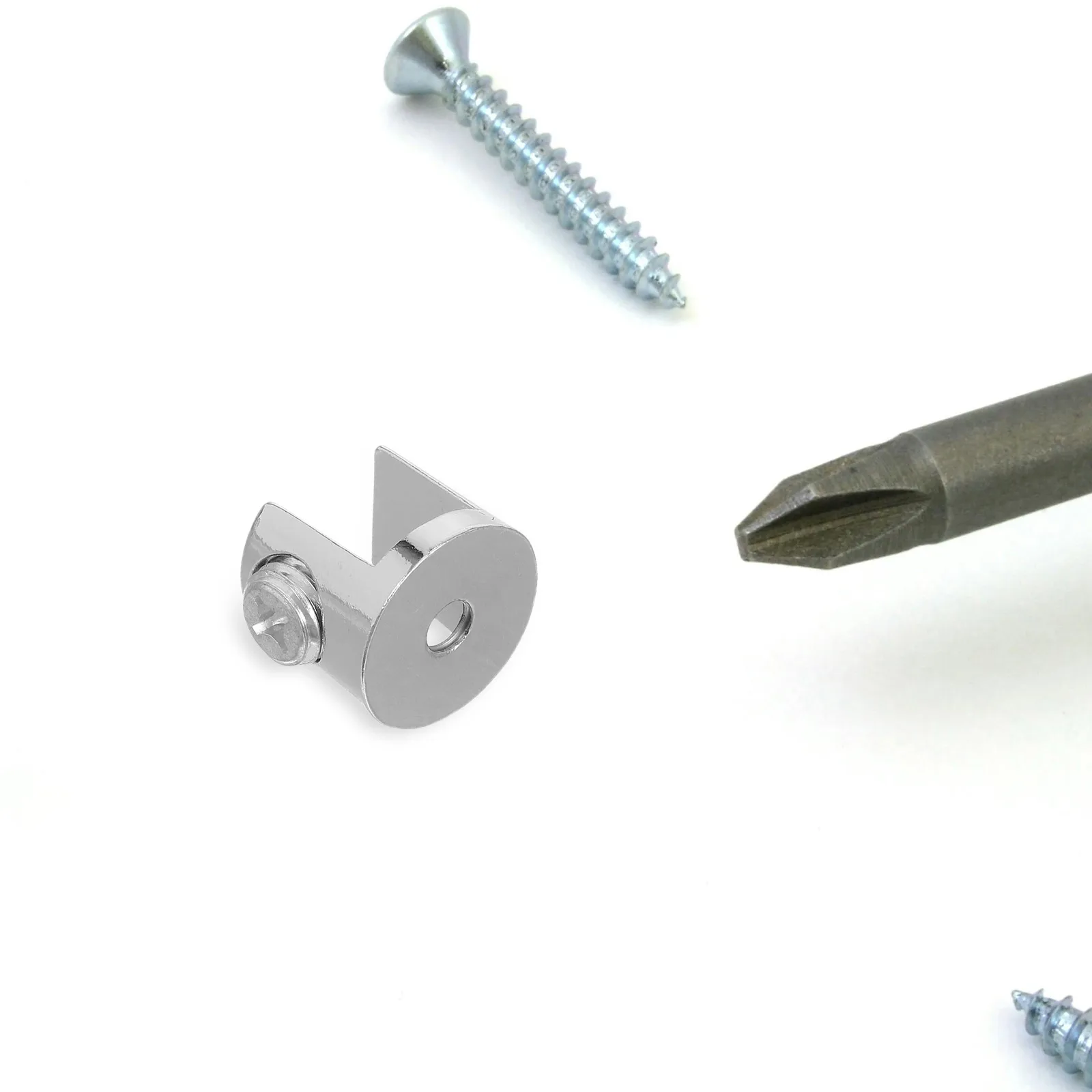 

16 Pcs Bathroom Glass Clips Clamp Bracket for Wall Shelves Holder Zinc Alloy Fixed Support Shelf