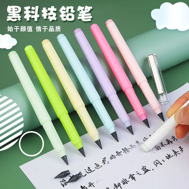 24Pcs Unlimited Pencil for Writing No Ink Pen Art Sketch Painting Pen School Supplies Kawaii Stationery