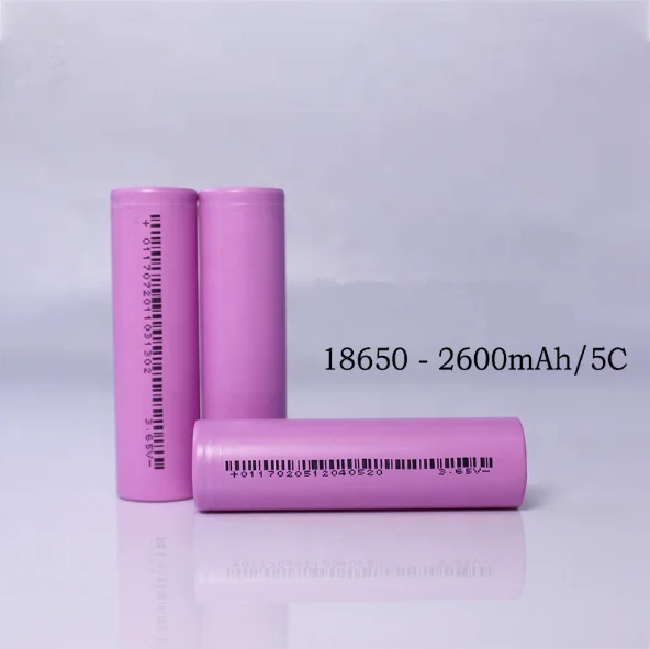 

3.7v 2600mah 18650 cylinder rechargeable lithium High Rate Power Battery Cell Pack for power tools EV battery