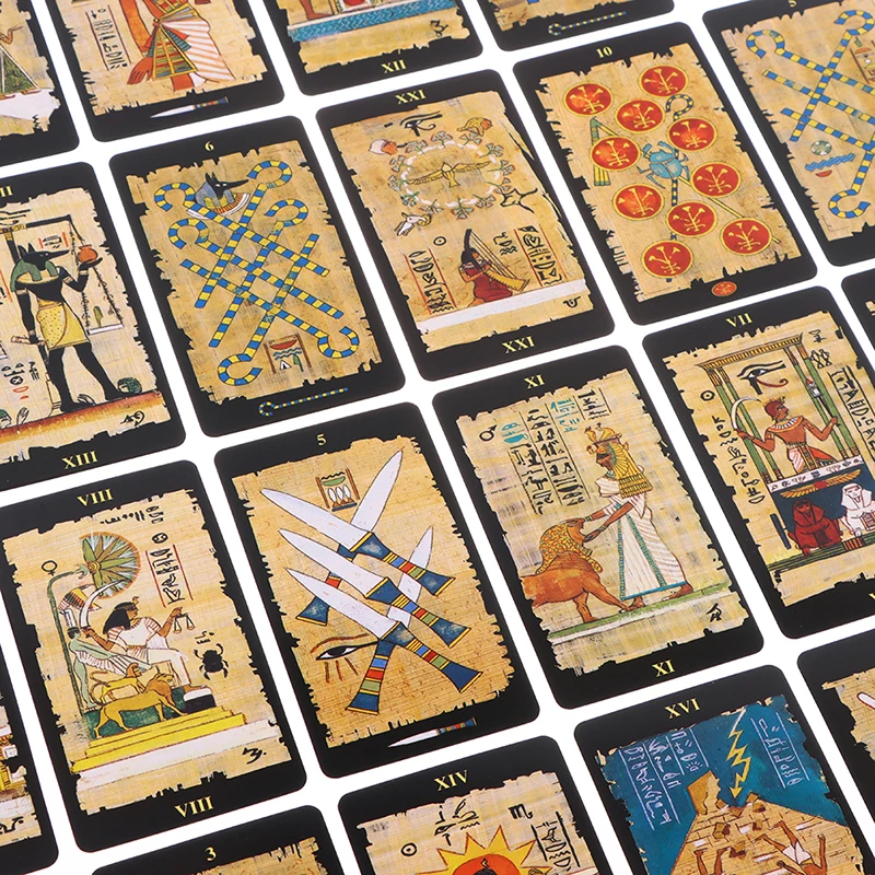 Egyptian Tarot Card Prophecy Fate Divination Deck Family Party Board Game Beginners Cards Fortune Telling Game