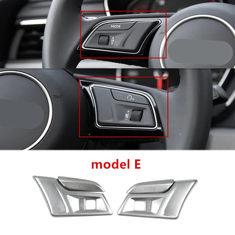 

Car Steering Wheel Buttons Trim Cover Stickers For- Q3 Q5 A1 A3 8V A4 B9 B8 A5 A7 2018 Low Version Car Styling