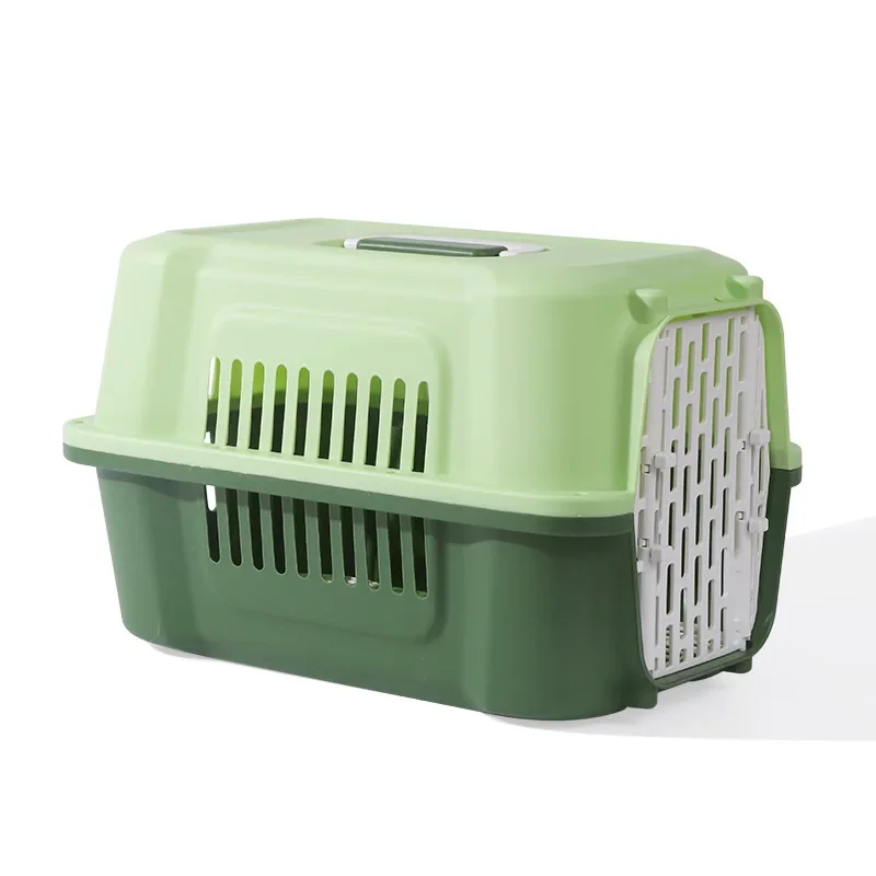 Portable Cat and Small Dog Carrier for Travel, Car Transportation, and Air Freight - Cage & Check Box with Air Holes