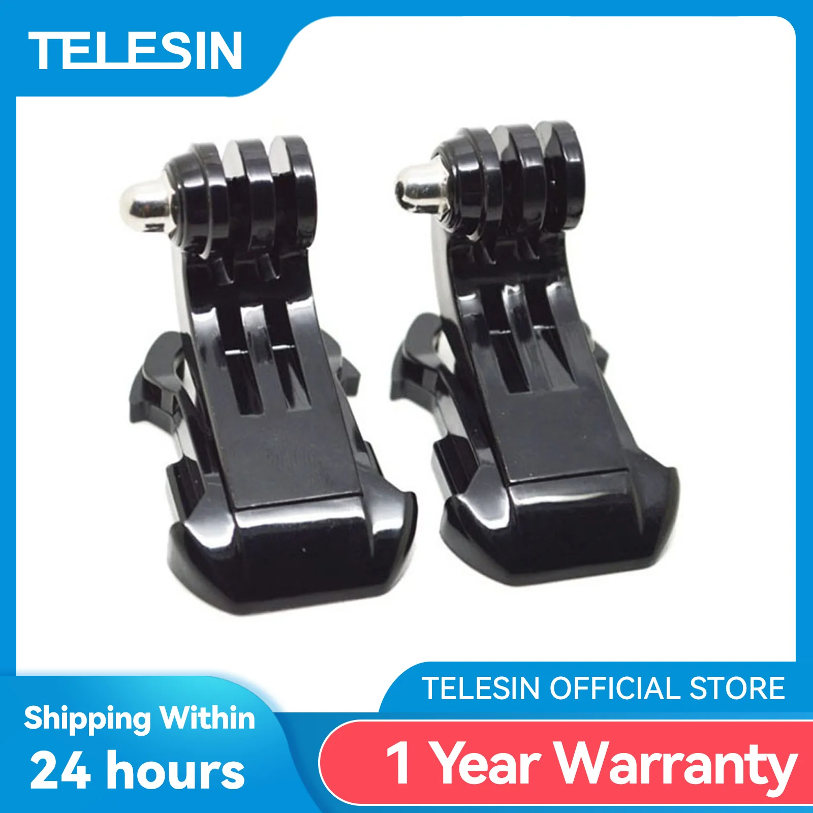 TELESIN 2pcs J-Hook Chest Helmet Mount Strap Buckle for GoPro Hero 12 11 0 9 8 7 6 5 4 3 Insta360 Osmo Action Accessories