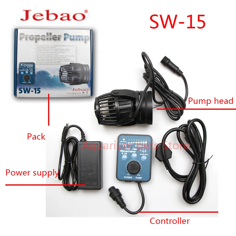 Imagem -04 - Jebao-ultra Quiet Operação Wave Pump For Aquarium Water Pump Filter Fish Tank sw Alw Slw Mlw 12v 24v 7.5w 10w 20w 30w Novo 2023