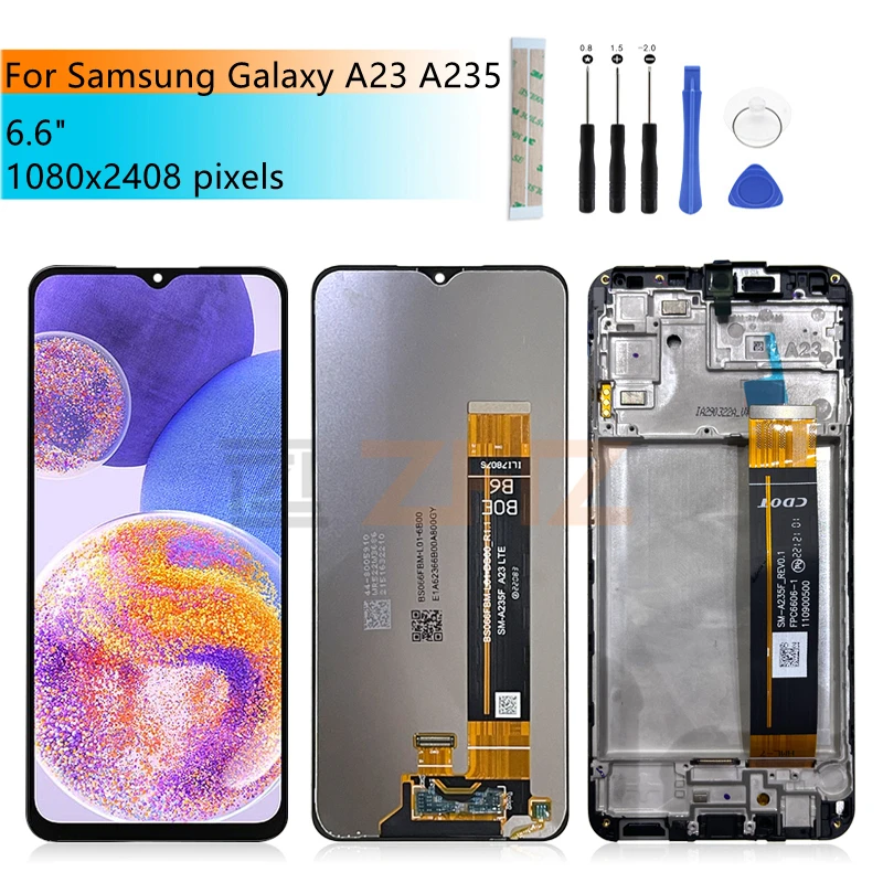 For Samsung Galaxy A23 4g Display Touch Screen Digitizer Assembly With Frame Lcd Panel For Samsung A235 LCD Replacement Parts