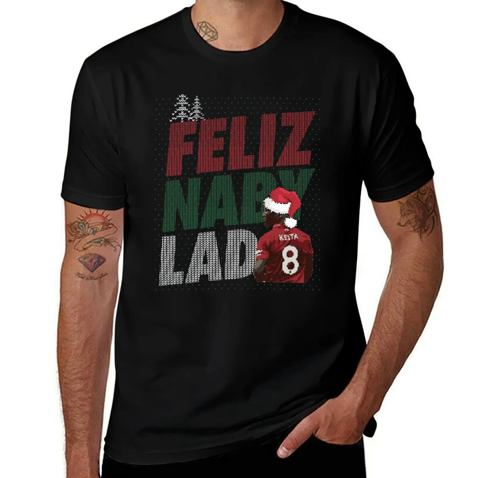Feliz Naby Lad T-Shirt Simple Line Art Print Tee T-Shirt