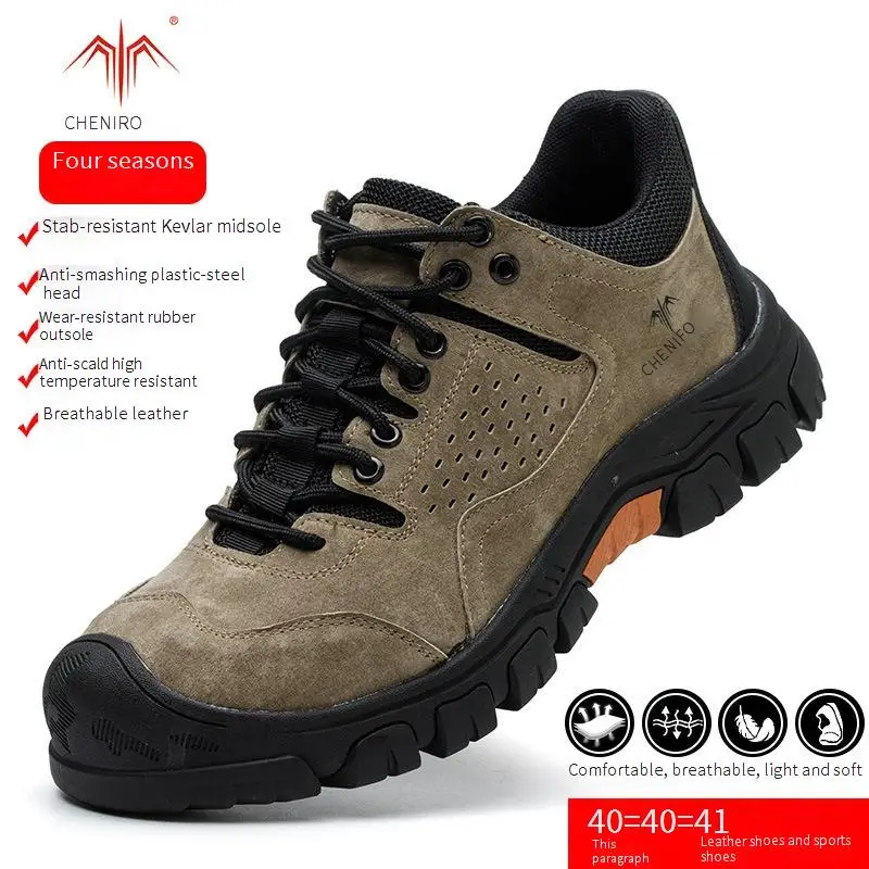 sMen's Labor Protection Shoes Anti-Smashing Piercing Slip-Resistant Work Boots Insulated Outdoor Hunting Mountain Sports Sneaker