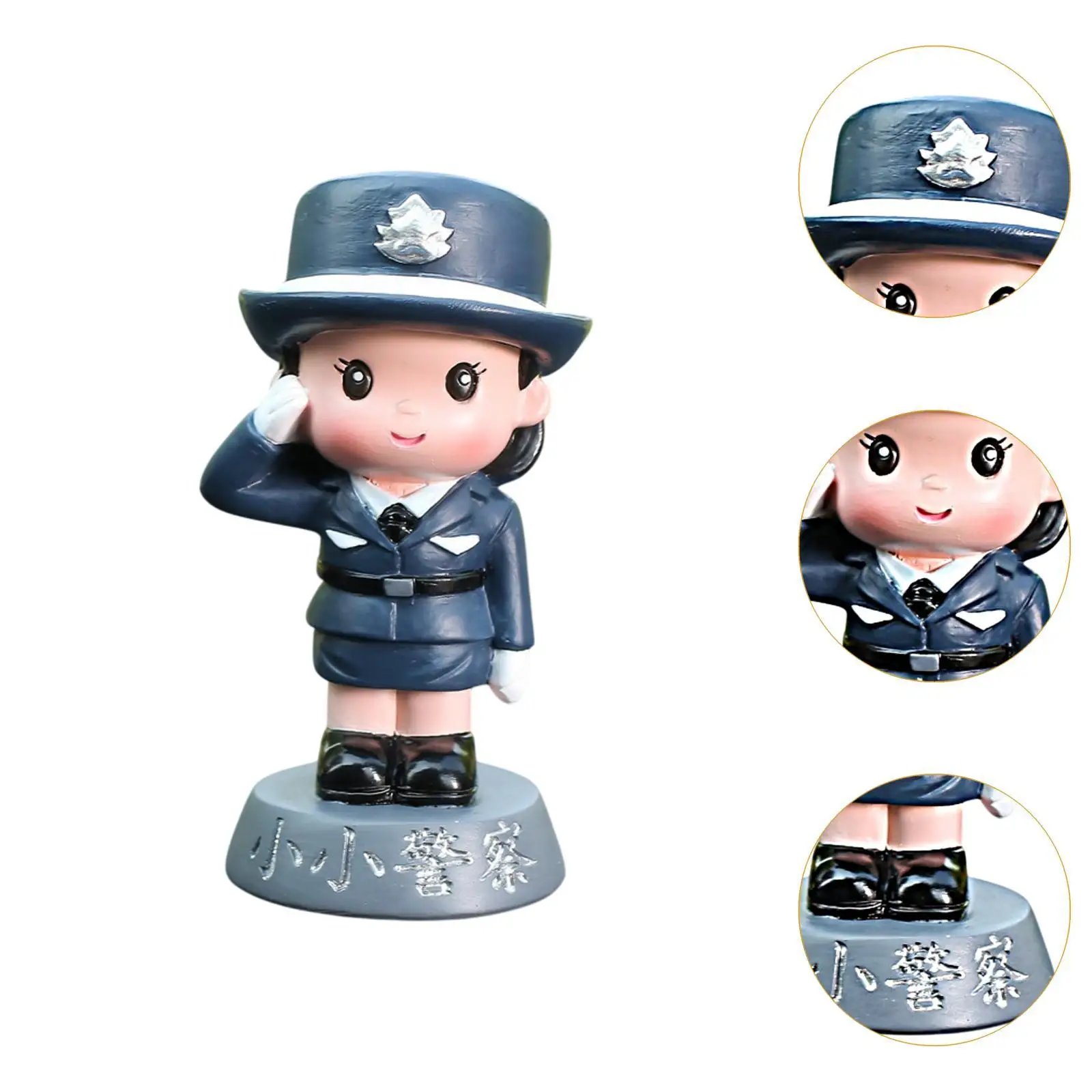 Figura de policía, estatua, adorno para tarta, estatuilla decorativa de resina, personas pequeñas