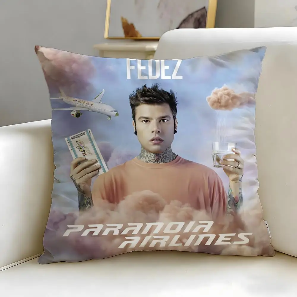 Celebrity Fedez Cushion Cover Soft & Easy-Wash Pillow Case – Versatile for Couch, Bed, Travel and Office