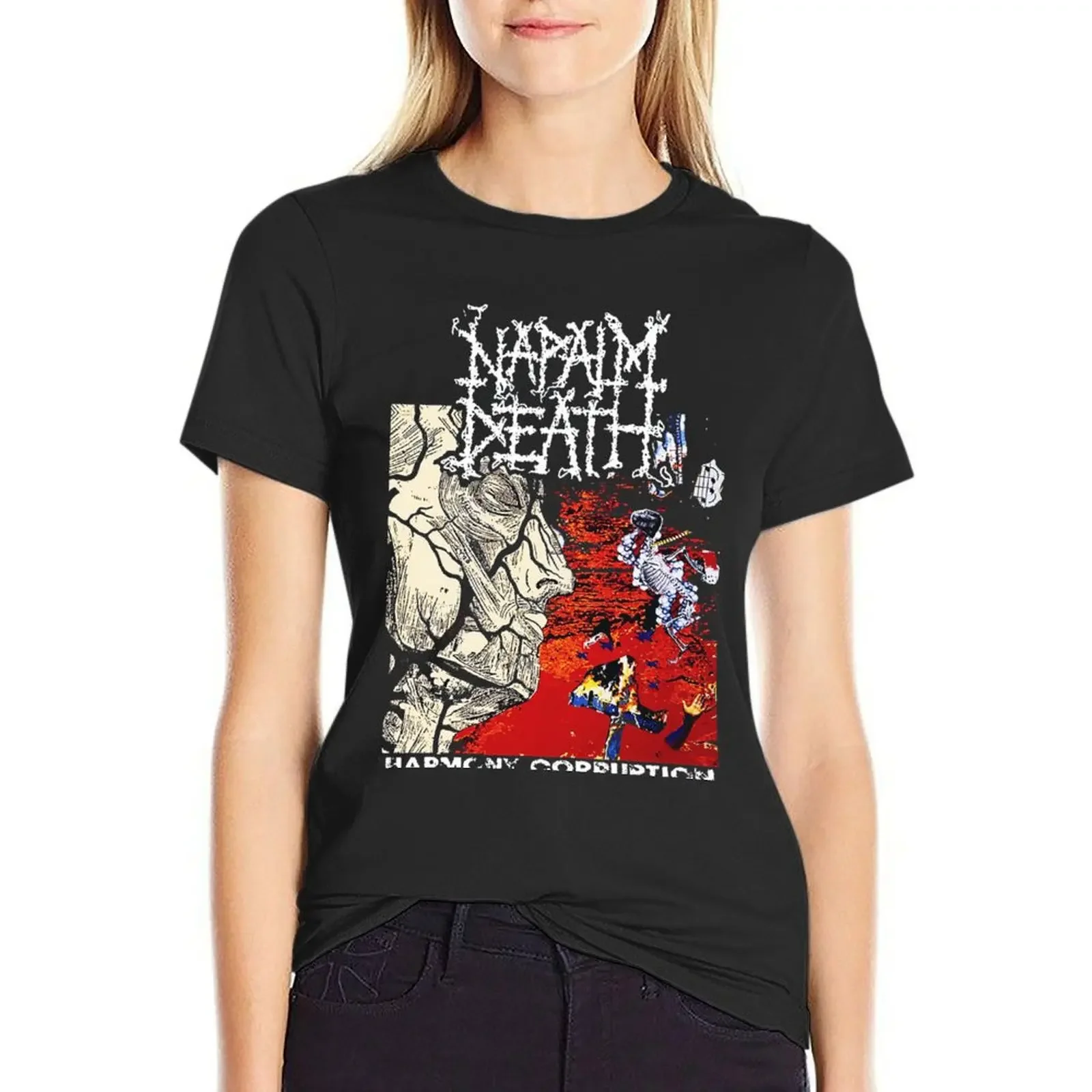 

Napalm Death - Poster T-Shirt animal prinfor graphics animal print shirt for girls blacks tight shirts for Women