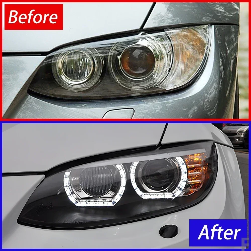 For BMW 3 Series E92 318i 320i 325i M3 2006-2012 Car Headlight Assembly Upgrade High Quality LED Projector Dual lens Accessories