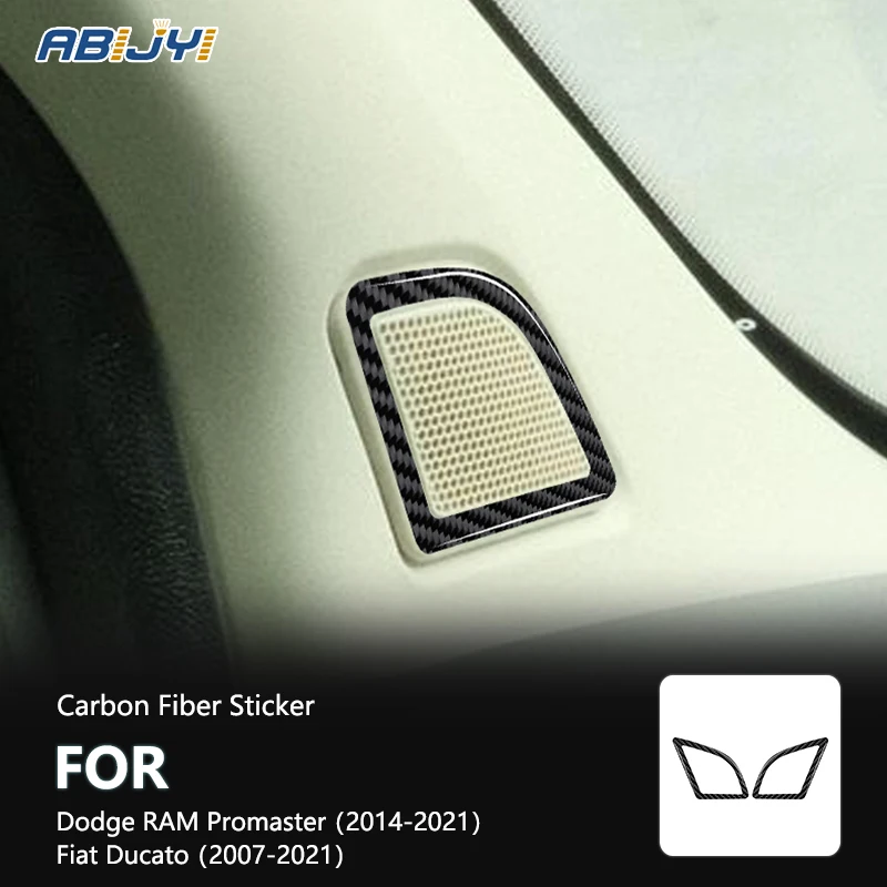 

A-pillar Tweeter Panel Carbon Fiber Interior Stickers For Dodge RAM Promaster 2014-2021 Fiat Ducato 2007-2021 Car Accessories