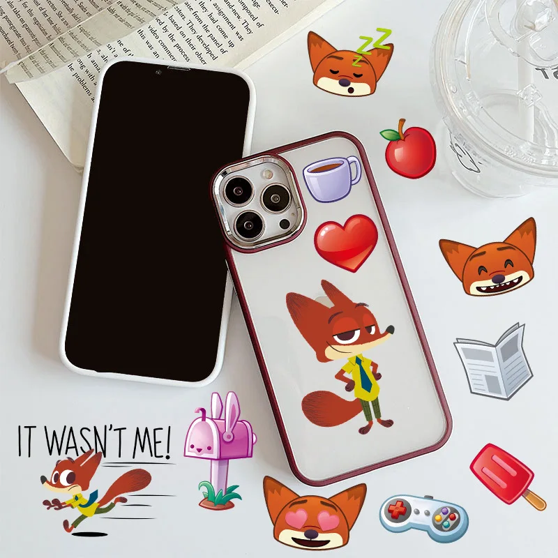 ชุด 8 ชิ้น ซูโทเปีย 2 - ฟิกเกอร์การ์ตูนสัตว์น่ารัก จูดี้ แรบบิท นิค ฟ็อกซ์ โบโก้ สลอธ สติ๊กเกอร์ตกแต่งไดอารี่ ของขวัญสำหรับแฟนๆ