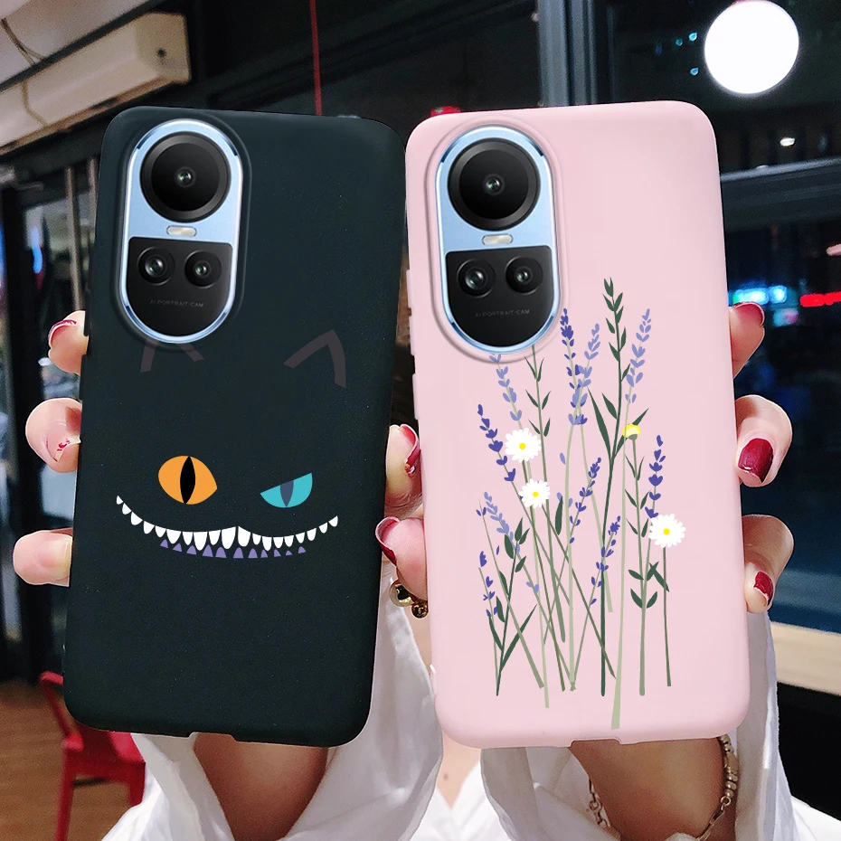 For OPPO Reno 10 Pro 5G Case CPH2525 Bumper Cute Cartoon Slim Soft TPU Protective Cover For OPPO Reno10 Pro Plus CPH2521 Funda