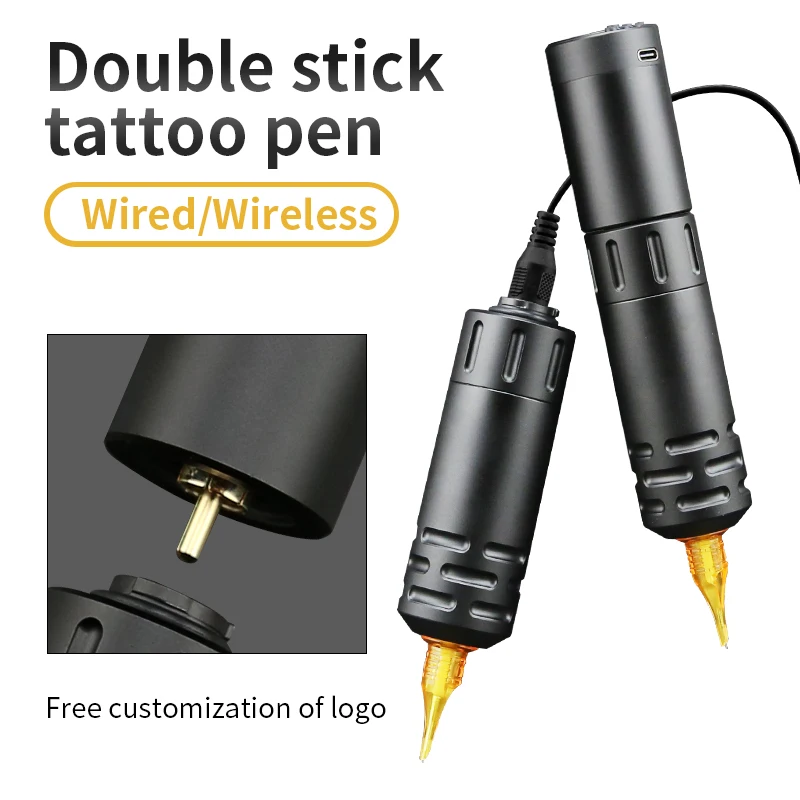 TAIDU-conjunto completo de máquina de tatuagem sem fio profissional, caneta arma para artista, arte corporal