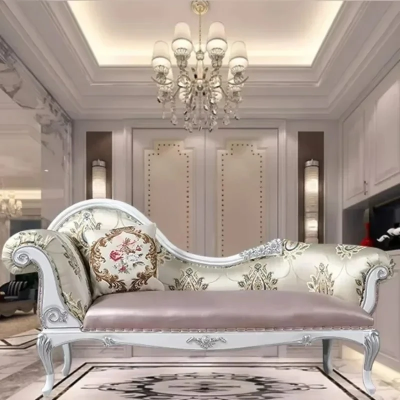 b8concubine couch beauty recliner solid wood leather art concubine bedroom neoclassical sofa chair lazy beauty