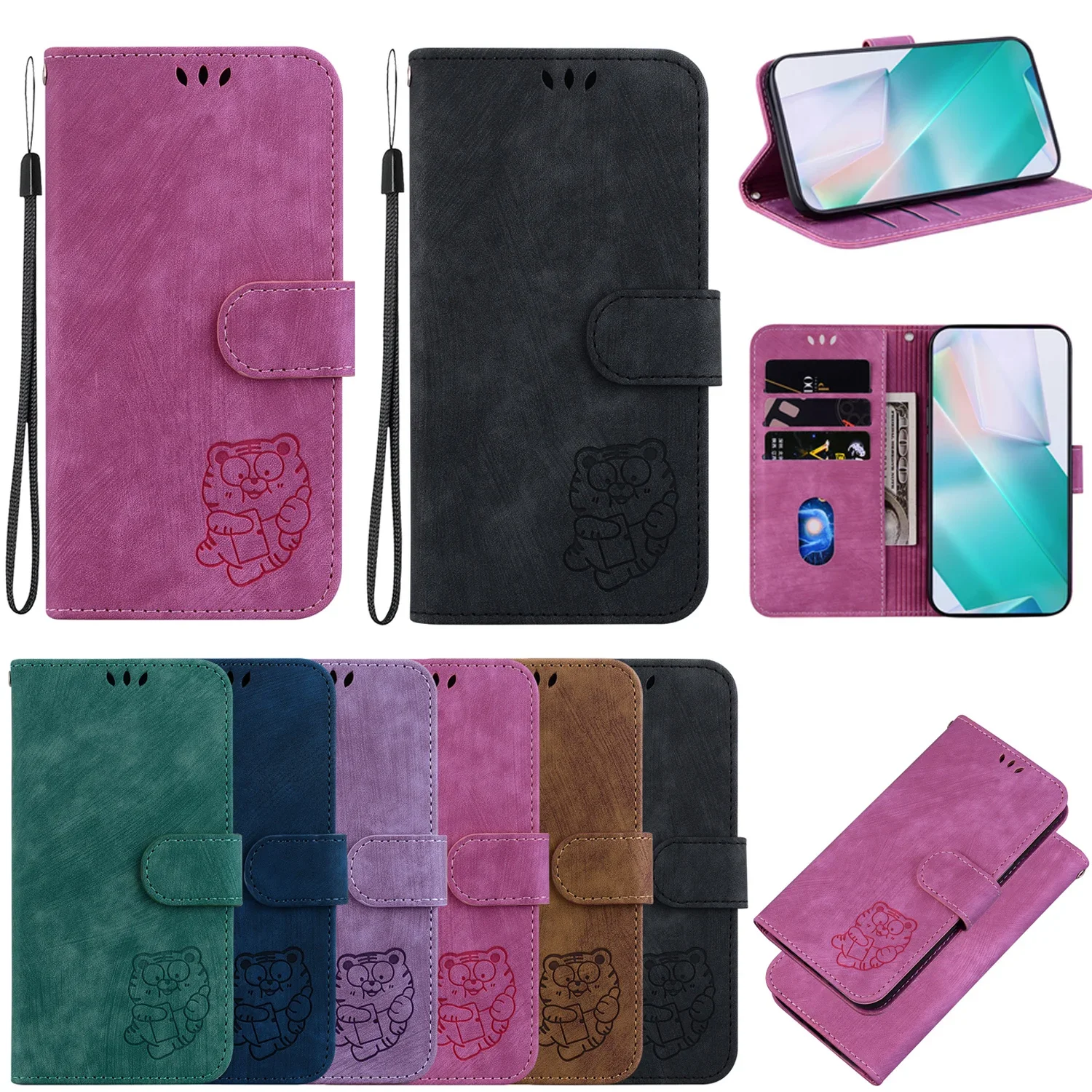 

Stand Flip Wallet For OPPO F9 F17 F19 Pro Plus 5G f19s Leather Protect Cover