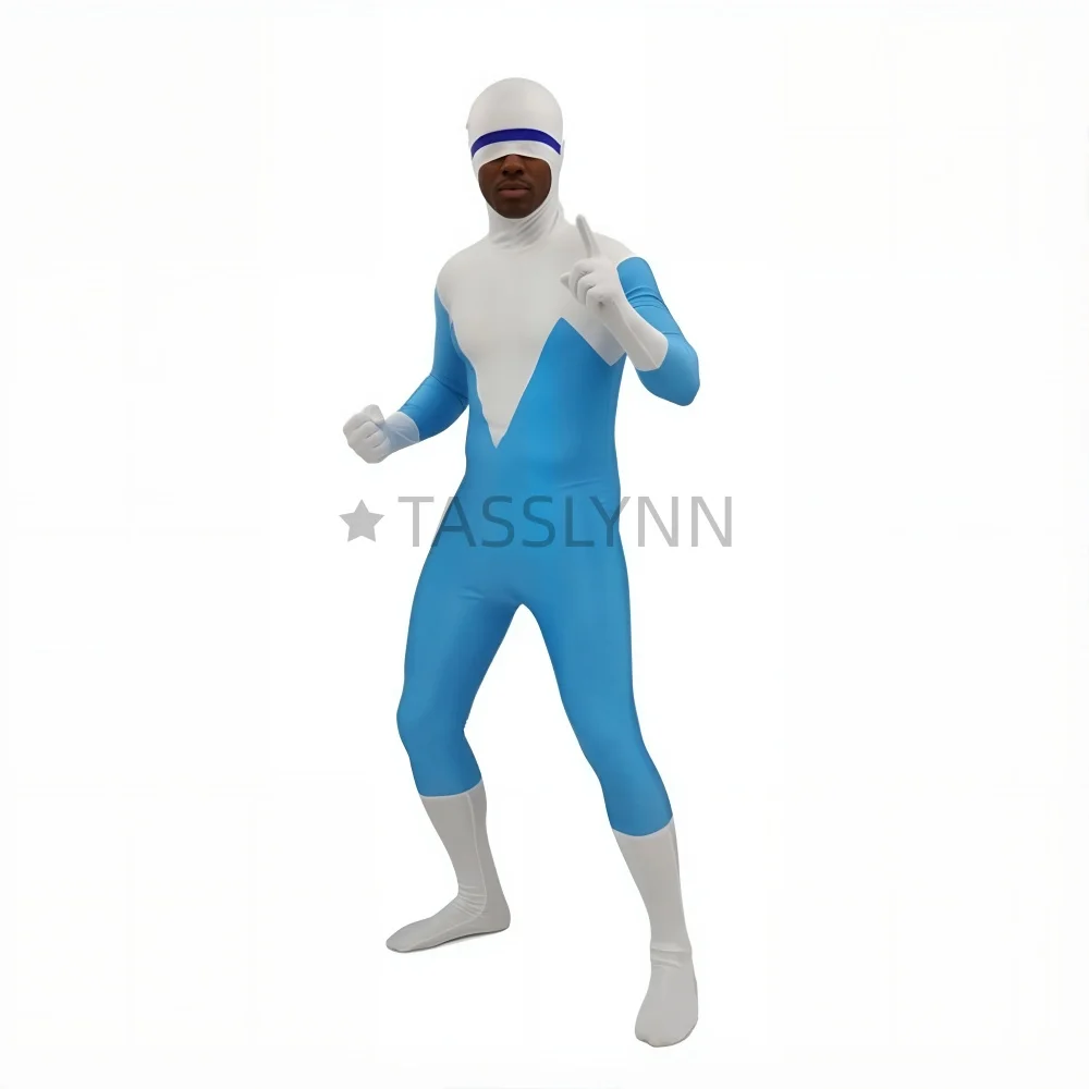 Frozone Cosplay Costume from The Incredible Bodysuit Perfect for Halloween Cosplay Stage Performances Superhero Bodysuit view 2