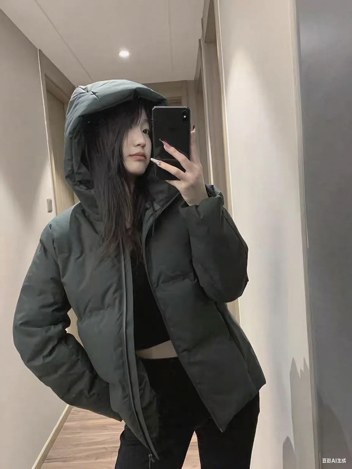 

Autumn Winter Cotton-Padded Jacket for Women Thickened Warm Hooded Puffer Parkas Korean Casual Long Sleeve Down Cotton Outwear