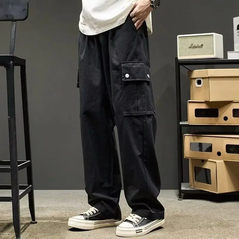 

Hiking Trekking Male Trousers Motorcycle Plain Designer Techwear Aesthetic Fashion New In Street Korean Style Men's Cargo Pants