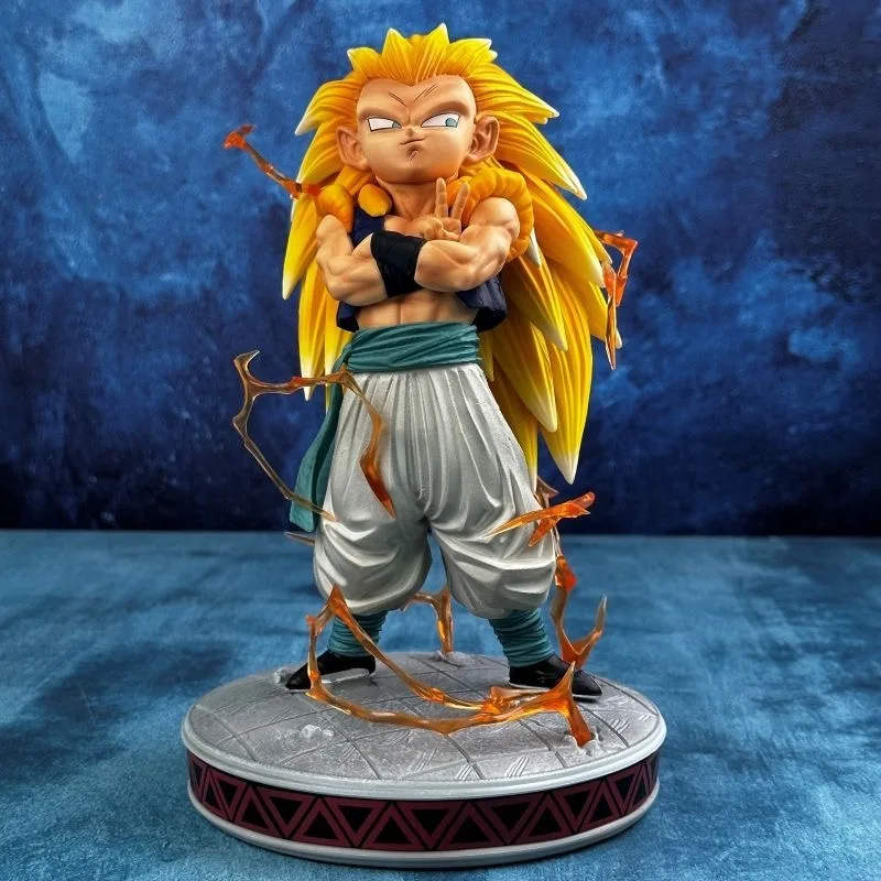 Dragon Ball Z Gotenks Ssj3 figura Super Saiyan 3 Gotenks figuras de acción 25cm colección de estatuas de Pvc modelo juguetes para niños regalos