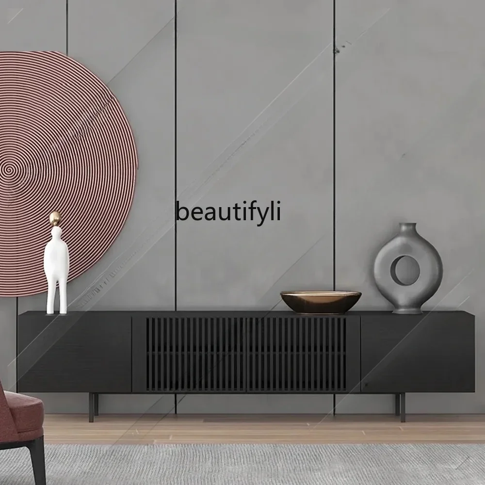 خزانة تلفزيون إيطالية بسيطة وحديثة وخفيفة وفاخرة من خشب الجوز المتقدم