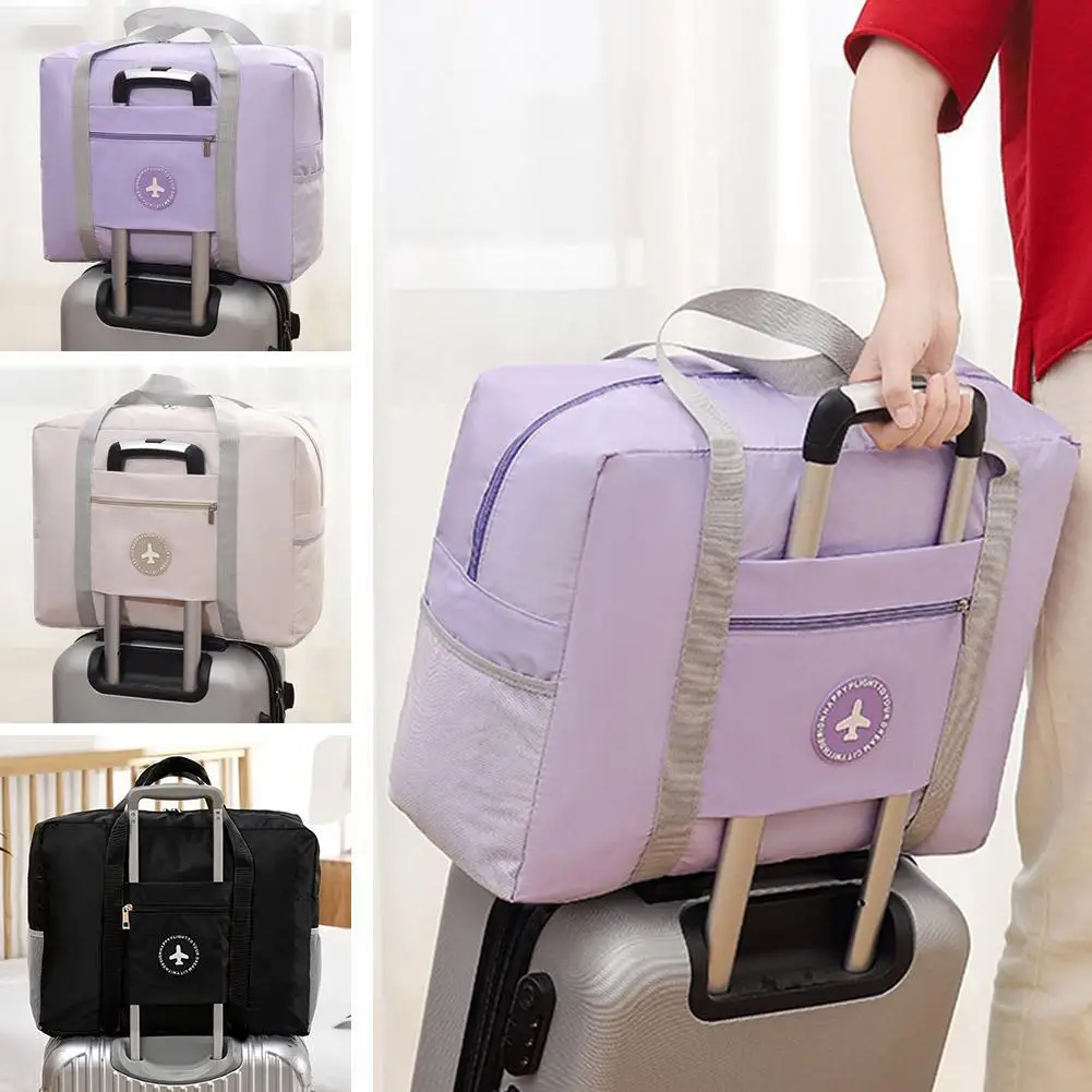 Travel Storage Bag Foldable Airplane Bag Thickened Hand Carry Storage Bag for Travel Large Capacity Portable Luggage Handbags