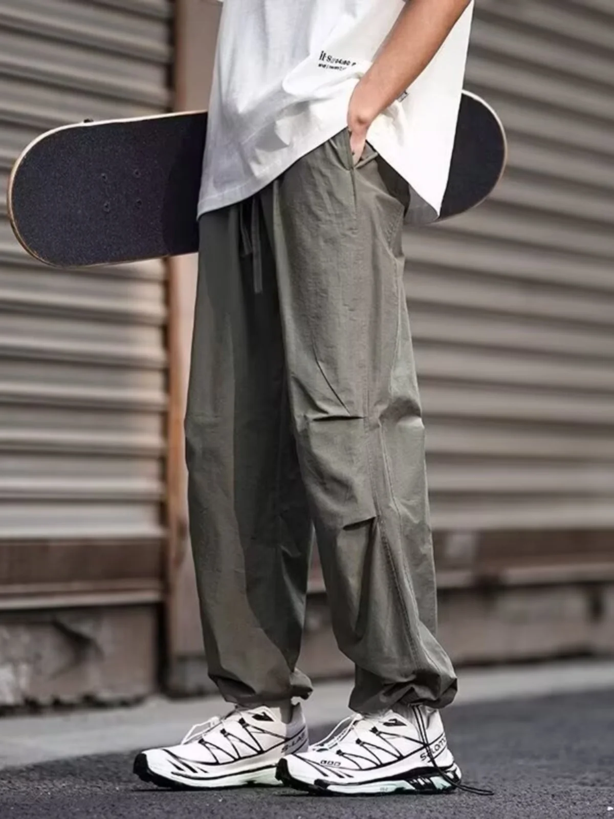 

Американские повседневные брюки, мужские свободные брюки с прямыми штанинами, рабочая одежда Qui Dry, длинные брюки для десантника Sle