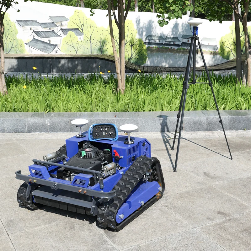 Customized Radio Controlled Tracked gps zero turn Lawn Mower, Remote-Controlled Robot Mower wild grass land clearing jobs