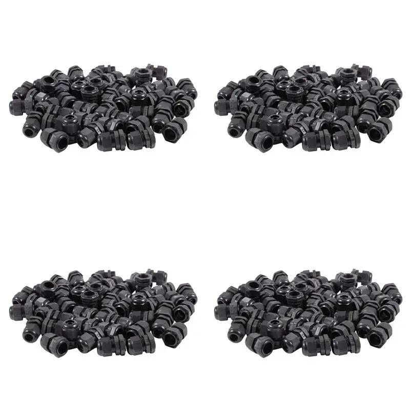 A84X-200 X Black Plastic Waterproof Connector PG11 5-10Mm Diameter Cable Gland