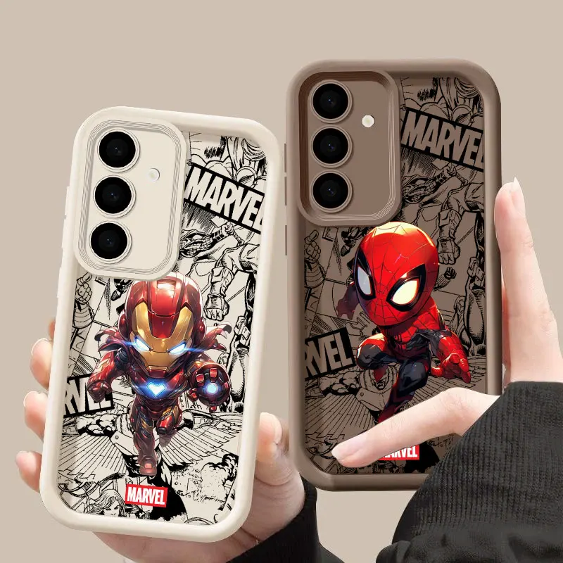 Ironman Marvel Spiderman S26 Ultra Case For Samsung Galaxy S26 S25 S24 S22 S23 Ultra S21 Plus S20 S25 FE Camera Protection Cover