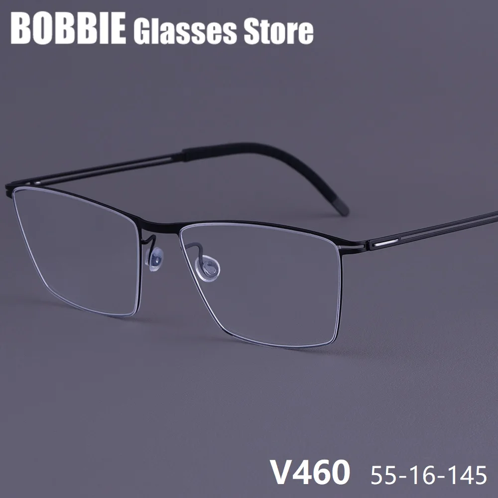 

Новые мужские и женские квадратные оправы для очков 2026 года из титана, безвинтовые, с тонкой оправой и эластичными дужками, запатентованный дизайн