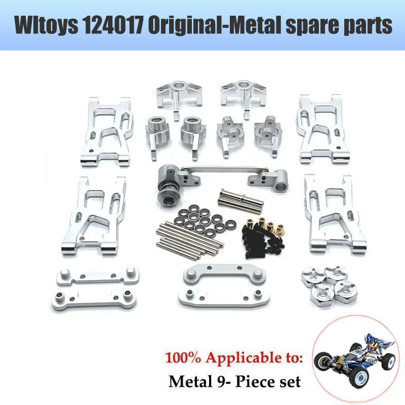 Wltoys 124017 124019 124007  Metal Front Rear Tie Rod Linkage Servo Link Rod Set RC Car Upgrade Parts Brushless Motor