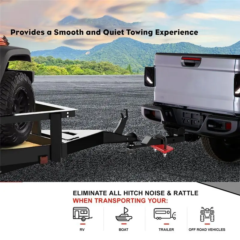 Reliable-Hitch Tightener Anti Rattle Clamp,Hitch Stabilizer For 1.25Inch And 2Inch Trailer Hitches, Rubber Isolator And Anti Rus