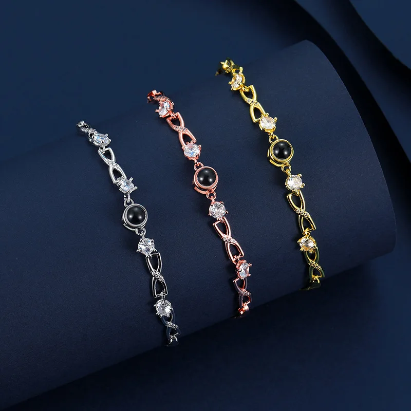 100 Languages I Love You Projection Bracelets For Women Couple Lover 2025 Romantic Christmas Fashion Jewelry Gifts