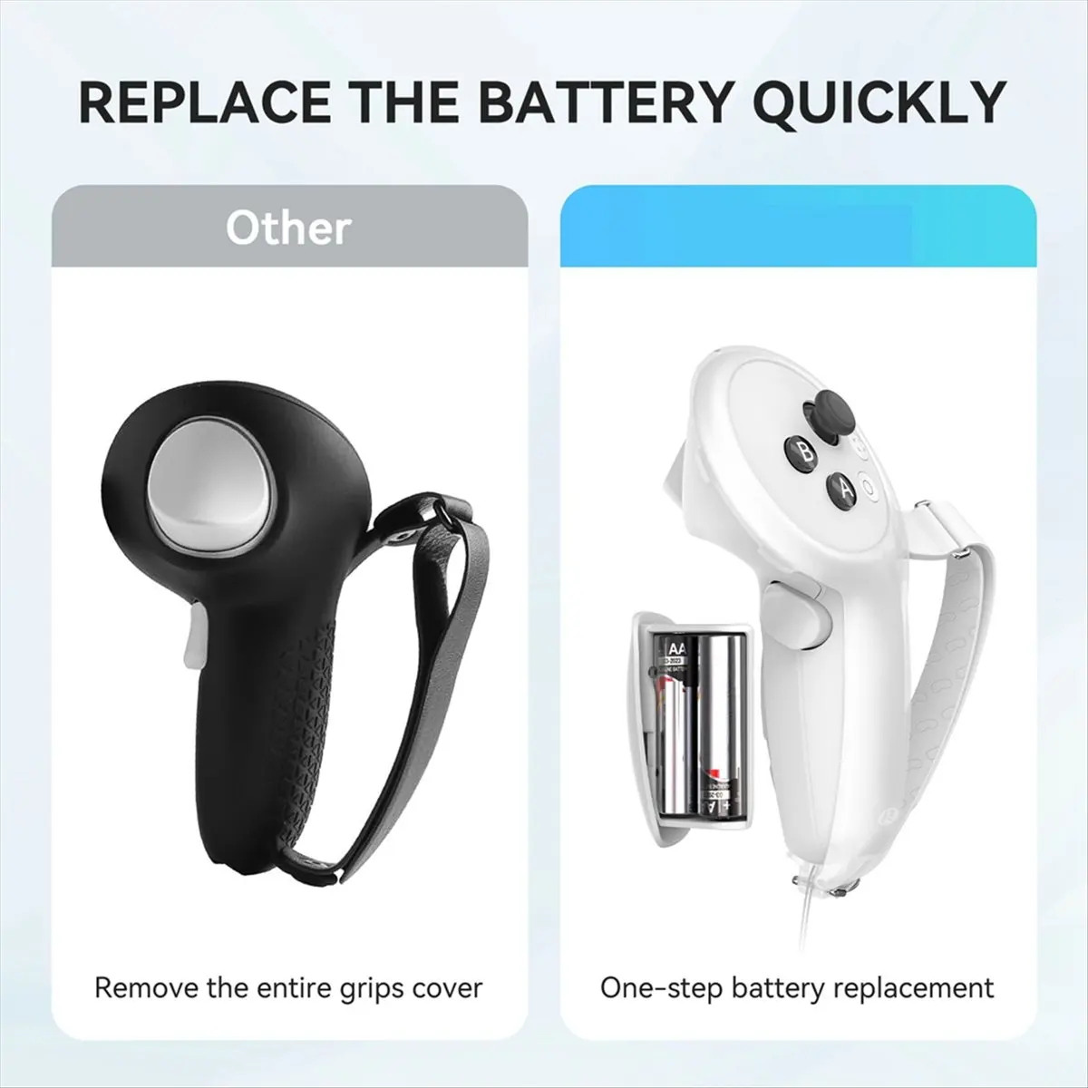 1 Pair Handle Protective Cover for 4 Controller Sleeve Case with Quick Battery Access Features