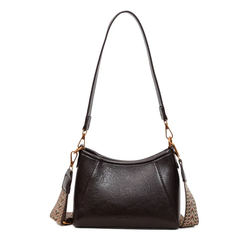 Новинка 2023 года, винтажная женская сумка подмышки, сумка через плечо с верхней ручкой, элегантная сумка через плечо в стиле ретро, очень универсальная и шикарная