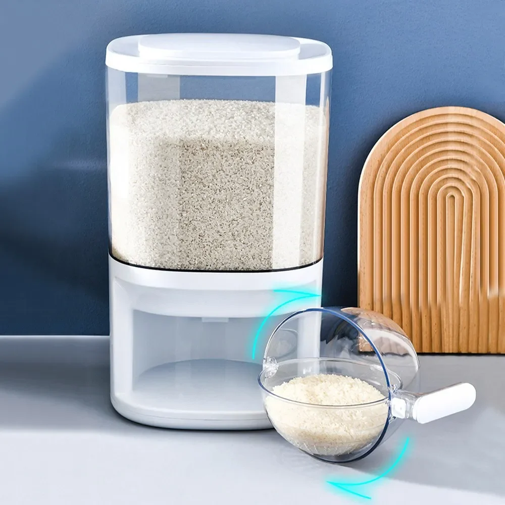 10KG Insect-Proof Moisture-Proof Sealed Household Rice Pot Cereal Dispenser Bucket Large Capacity Rice Storage Box Rice Bucket