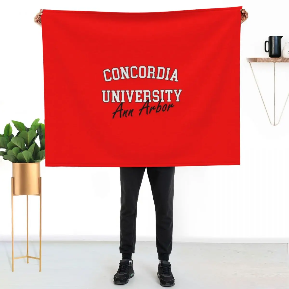 

Concordia University Ann Arbor Michigan Throw Blanket Soft Bedroom Blanket for Night Sleeping