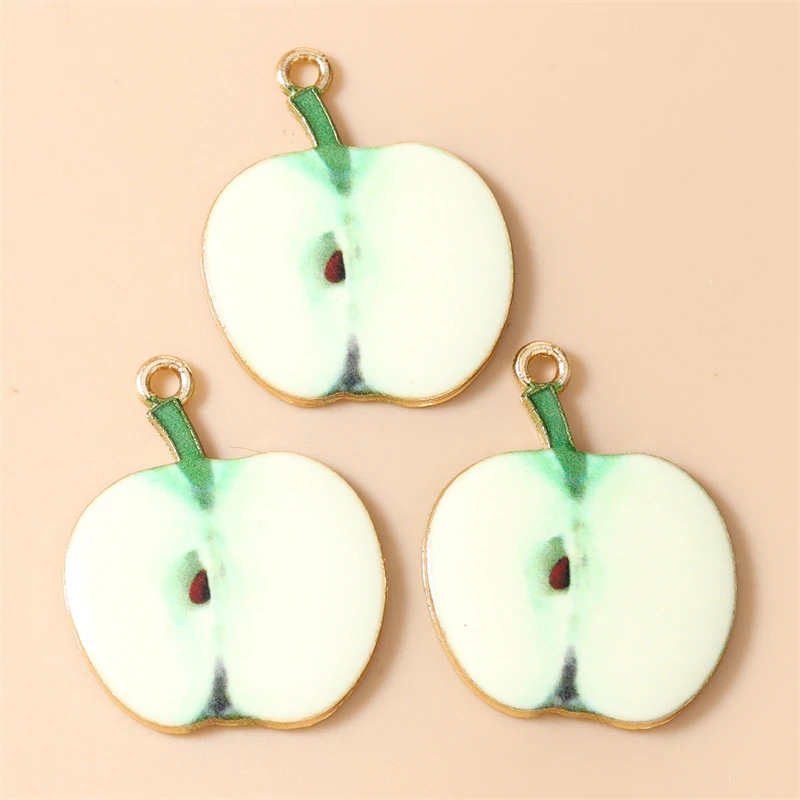 20 Stück niedliche Emaille-Fruchtanhänger in Form von Zitronen für Halsketten, Ohrringe, Armbänder, zum Basteln, für DIY-Projekte, Schmuckherstellung, Zubehör und Materialien. – Detail 18