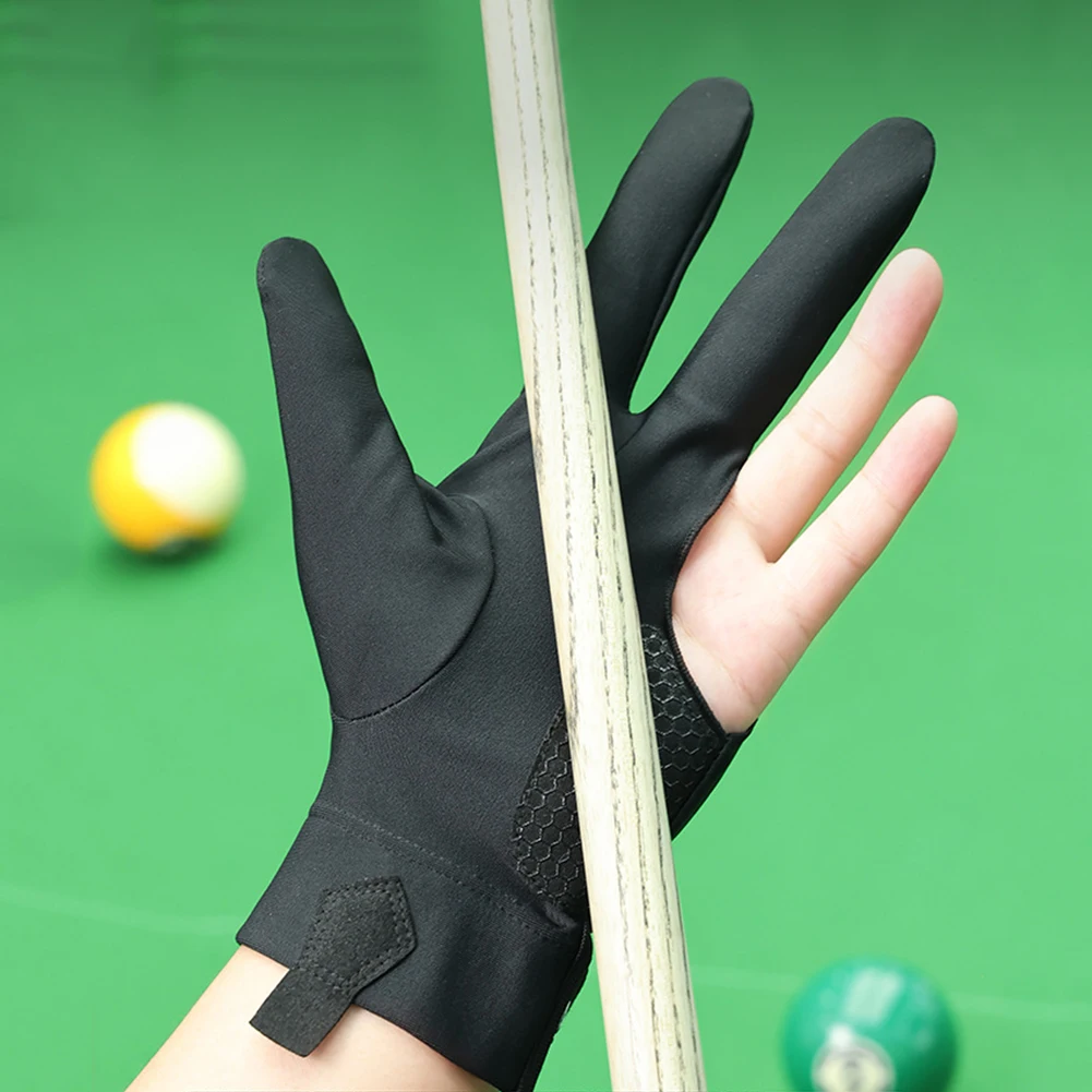 

3 Finger Snooker Glove Non-Slip Billiard Training Gloves Left/Right Hand Universal Billiard Sports Accessories